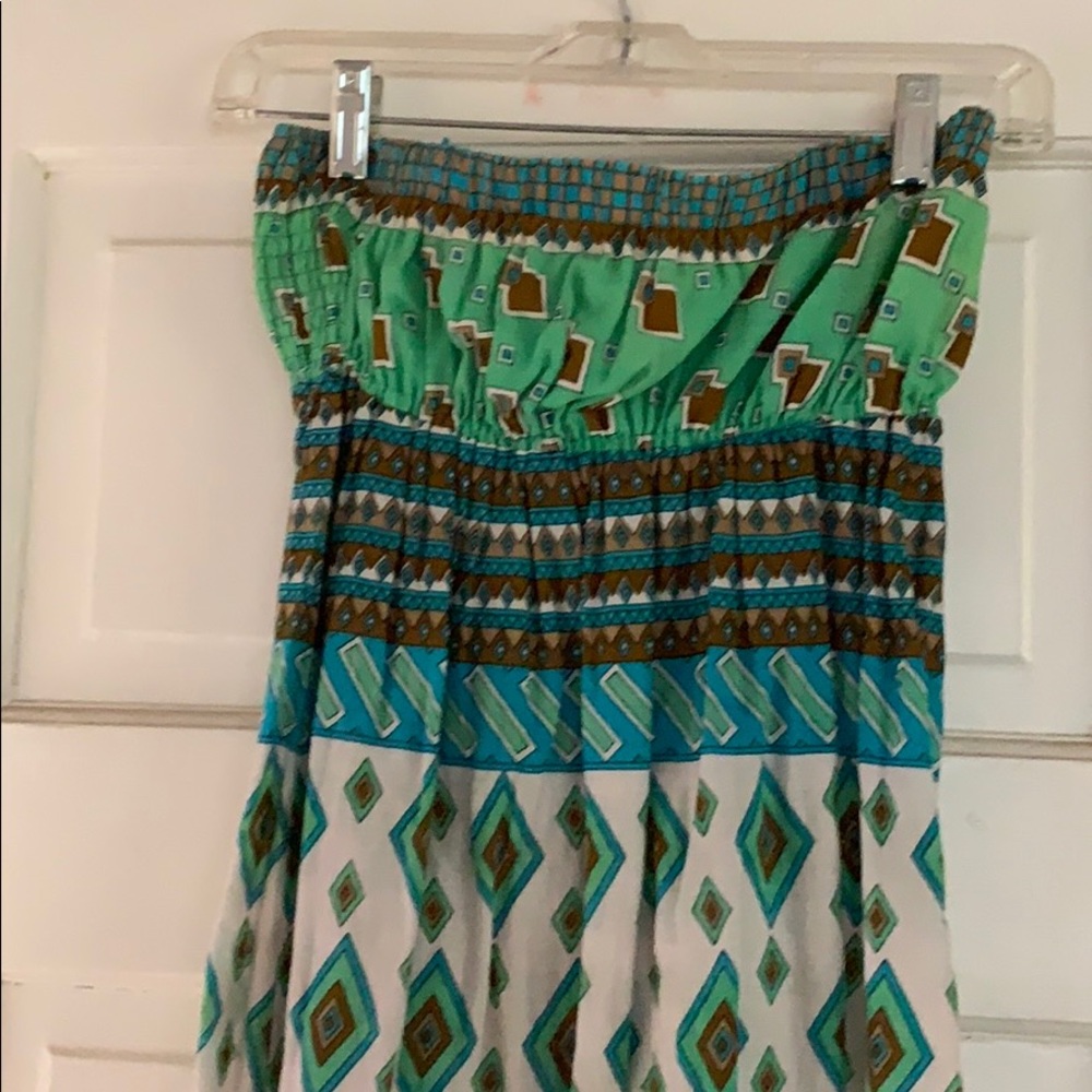 Long strapless dress
